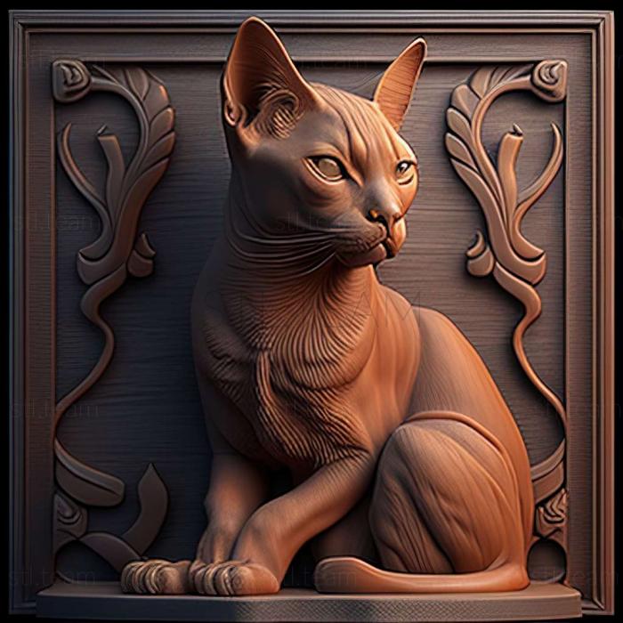 3D модель Бирманская кошка (STL)